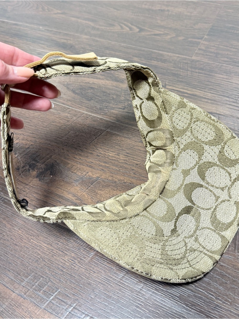 COACH MONOGRAM LOGO KHAKI VISOR - Picture 2 of 5